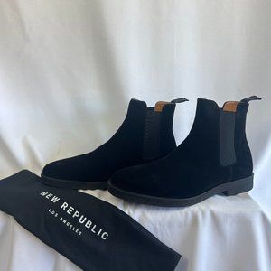 New Republic Sonoma Suede Chelsea Boot - Black, 10.5